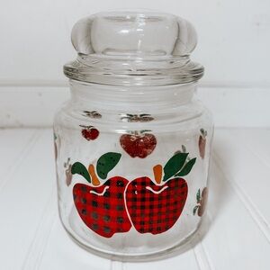Vintage Apple Glass Storage Container | Applejack Storage Jar